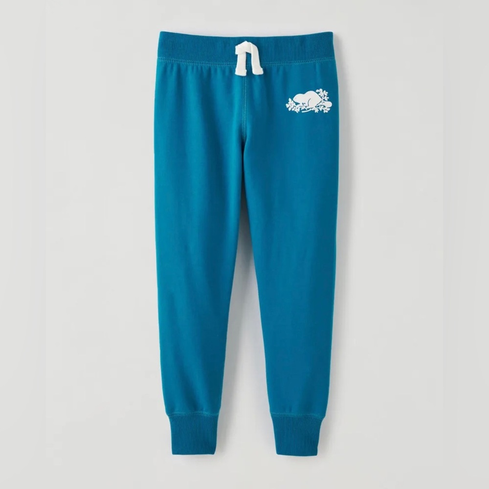 Roots Elastic Band Sweatpants Trackpants in Ocean Depth Size XXS